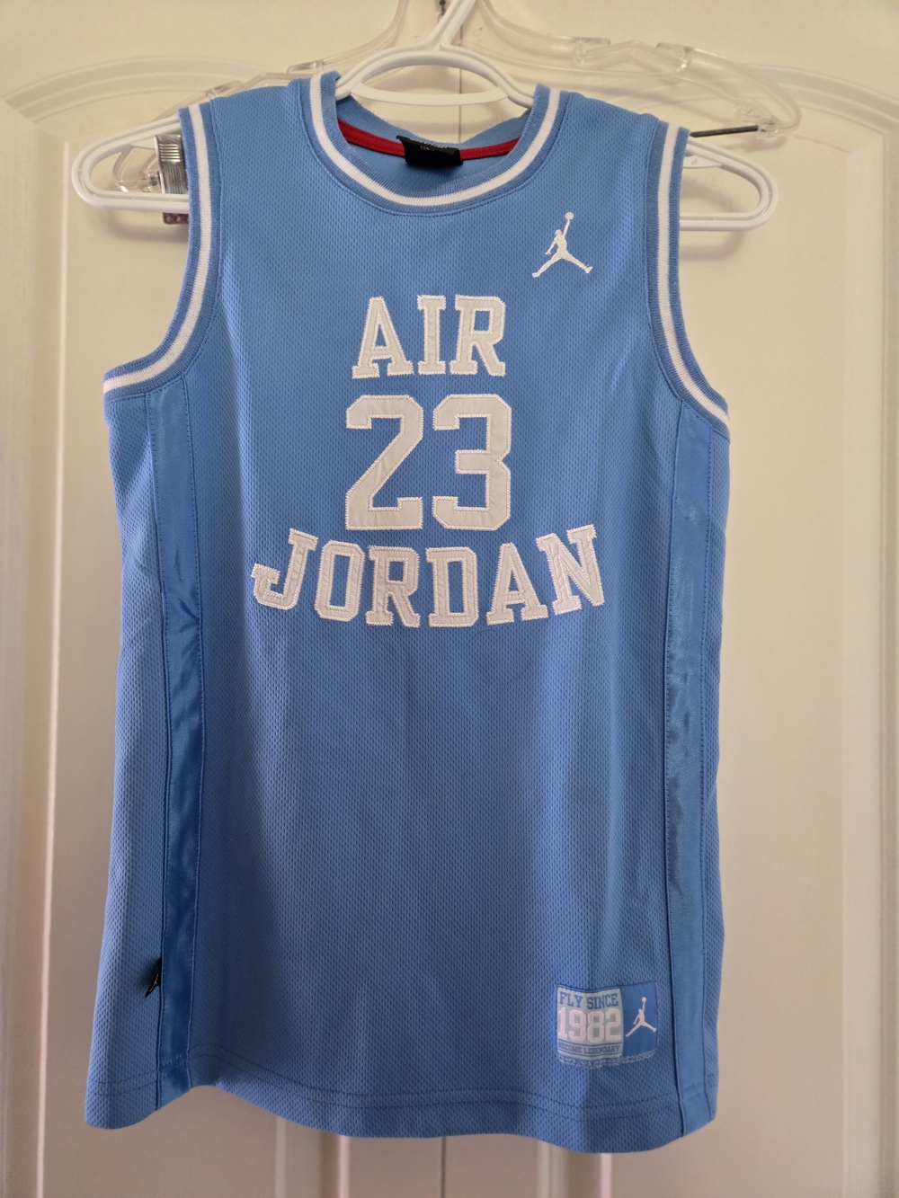 Jordan Light Blue and White Air 23 Basketball Jersey